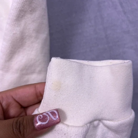 Northern Reflections Women's Cream Floral Bird Embroidered Collared Sweatshirt L - Picture 7 of 8